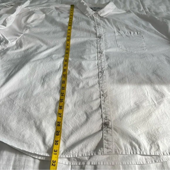 Old Navy Oversized Button-Down Boyfriend Shirt XXL White Casual Office Coverup - Picture 10 of 10